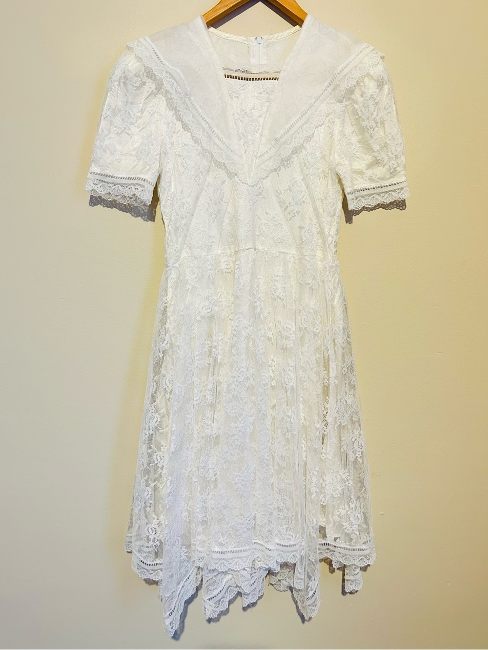 Gunne Sax Jessica McClintock Vintage Lace Prairie Girl’s Dress